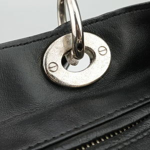 Pre-owned Christian Dior Lady Dior Black lambskin shoulderbag | stylenewstar