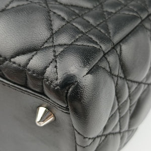 Pre-owned Christian Dior Lady Dior Black lambskin shoulderbag | stylenewstar