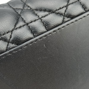 Pre-owned Christian Dior Lady Dior Black lambskin shoulderbag | stylenewstar