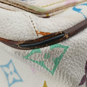 Vintage Louis Vuitton LODGE GM white Monogram Multicolor M40051 shoulderbag | stylenewstar