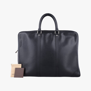Pre-owned Louis Vuitton Porto Document Voyage Noir Epi M59162 handbag | stylenewstar