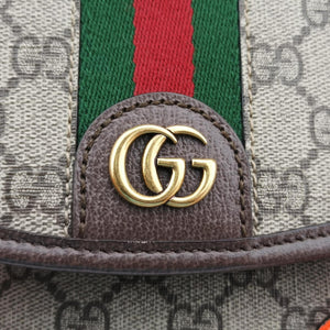 Secondhand Gucci Ophidia Ebony × Neon Orange GG Supreme × Leather 792376 shoulderbag | stylenewstar