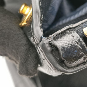 Pre-owned Prada Galleria Black SAFFIANO Leather BN2274 handbag | stylenewstar