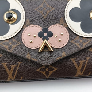 Pre-owned Louis Vuitton Pochette Felicie brown×pink Monogram Canvas M67248 shoulderbag | stylenewstar