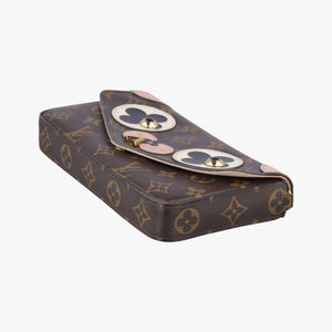 Pre-owned Louis Vuitton Pochette Felicie brown×pink Monogram Canvas M67248 shoulderbag | stylenewstar