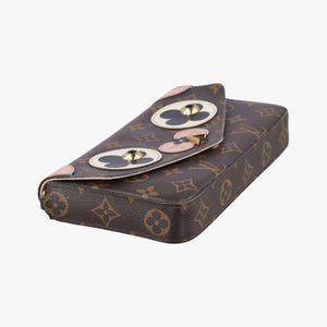 Pre-owned Louis Vuitton Pochette Felicie brown×pink Monogram Canvas M67248 shoulderbag | stylenewstar