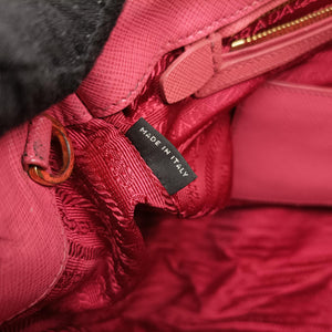 Pre-owned Prada Galleria Pink SAFFIANO Leather BN1874 shoulderbag | stylenewstar