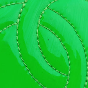 Pre-owned Chanel Vanity Matelasse Chain Handle Green Patent Leather A91055 handbag | stylenewstar