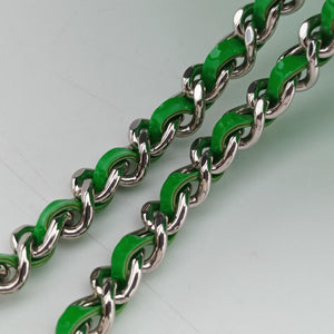 Pre-owned Chanel Vanity Matelasse Chain Handle Green Patent Leather A91055 handbag | stylenewstar
