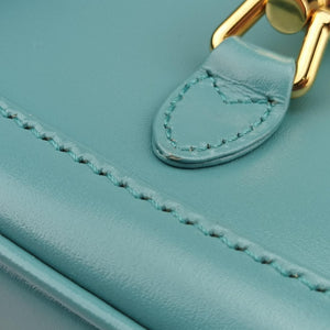 Pre-owned Gucci JACKIE 1961 Blue Leather 637091 shoulderbag | stylenewstar