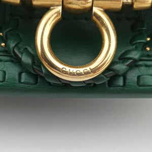 Pre-owned Gucci Snaffle Bit Green Leather 263956 shoulderbag | stylenewstar
