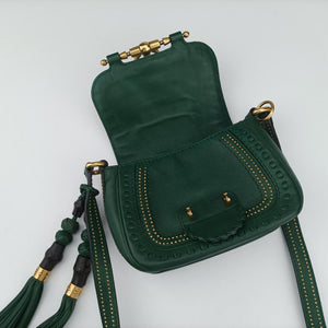 Pre-owned Gucci Snaffle Bit Green Leather 263956 shoulderbag | stylenewstar