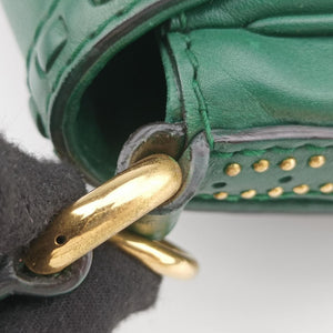 Pre-owned Gucci Snaffle Bit Green Leather 263956 shoulderbag | stylenewstar
