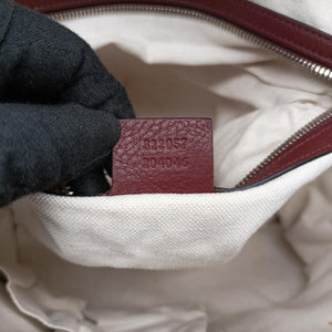 Pre-owned Gucci Interlocking G Soho business Burgundy Leather 322057 handbag | stylenewstar