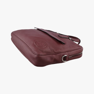 Pre-owned Gucci Interlocking G Soho business Burgundy Leather 322057 handbag | stylenewstar