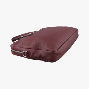 Pre-owned Gucci Interlocking G Soho business Burgundy Leather 322057 handbag | stylenewstar