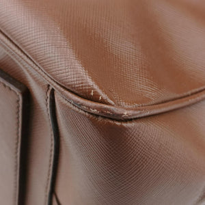 Vintage Prada business bag briefcase Brown SAFFIANO Leather 2VE363 handbag | stylenewstar