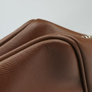 Vintage Prada business bag briefcase Brown SAFFIANO Leather 2VE363 handbag | stylenewstar
