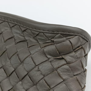 Pre-owned Bottega Veneta Intrecciato Grey lambskin handbag | stylenewstar
