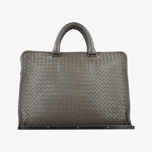 Pre-owned Bottega Veneta Intrecciato Grey lambskin handbag | stylenewstar