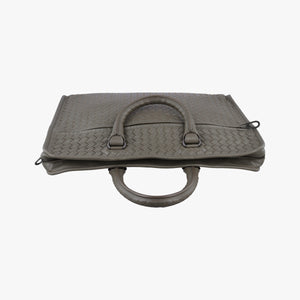 Pre-owned Bottega Veneta Intrecciato Grey lambskin handbag | stylenewstar