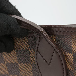 Pre-owned Louis Vuitton NEVERFULL MM EBENE Damier Canvas N51105 shoulderbag | stylenewstar