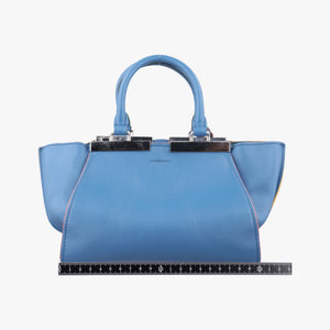 Pre-owned Fendi Petite 3Jours Blue Leather 8BH333 shoulderbag | stylenewstar