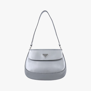 Pre-owned Prada Cleo Flap Silver Leather handbag | stylenewstar