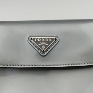 Pre-owned Prada Cleo Flap Silver Leather handbag | stylenewstar