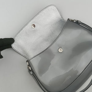 Pre-owned Prada Cleo Flap Silver Leather handbag | stylenewstar