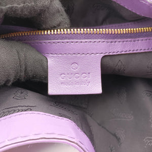 Pre-owned Gucci new jackie Purple Leather 219704 shoulderbag | stylenewstar