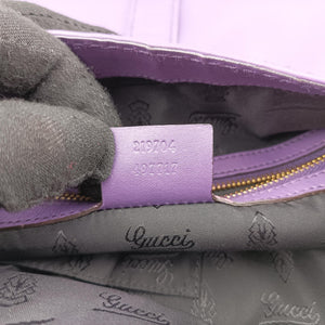 Pre-owned Gucci new jackie Purple Leather 219704 shoulderbag | stylenewstar