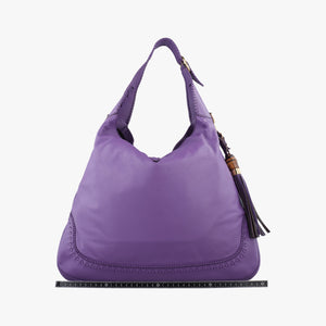 Pre-owned Gucci new jackie Purple Leather 219704 shoulderbag | stylenewstar