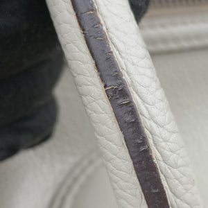 Secondhand Celine Luggage Mini Shopper Light Gray Leather handbag | stylenewstar