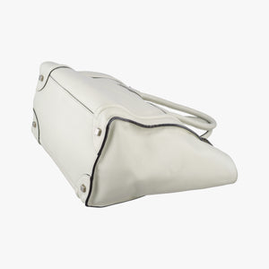 Secondhand Celine Luggage Mini Shopper Light Gray Leather handbag | stylenewstar