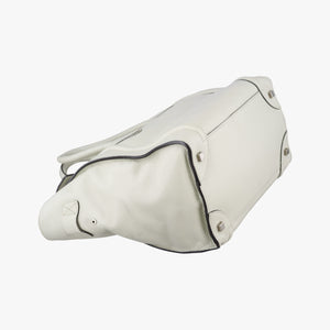 Secondhand Celine Luggage Mini Shopper Light Gray Leather handbag | stylenewstar
