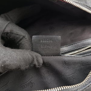 Pre-owned Gucci Icon Bit Black Leather 228584 shoulderbag | stylenewstar