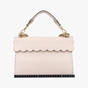 Pre-owned Fendi KAN I White Leather 8BT283 shoulderbag | stylenewstar