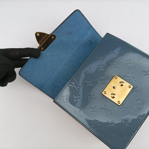 Pre-owned Louis Vuitton Spring Street PM BLACK×white×Blue Vernis×Monogram×Epi M90375 shoulderbag | stylenewstar