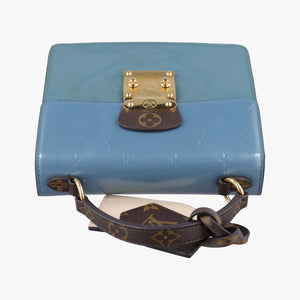 Pre-owned Louis Vuitton Spring Street PM BLACK×white×Blue Vernis×Monogram×Epi M90375 shoulderbag | stylenewstar