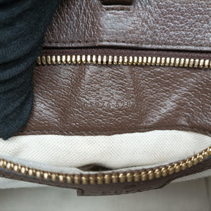 Pre-owned Gucci Jumbo GG Tote Brown×Green×Red canvas×leather 703974 shoulderbag | stylenewstar
