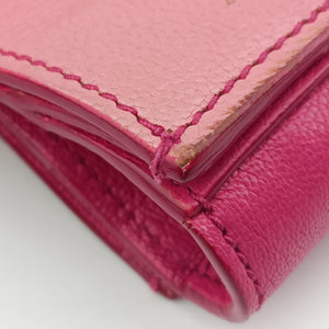 Pre-owned Miu Miu Madras Pink Leather shoulderbag | stylenewstar