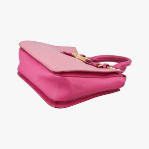 Pre-owned Miu Miu Madras Pink Leather shoulderbag | stylenewstar