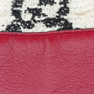 Pre-owned Gucci Rajah White×red tweed × leather 537219 shoulderbag | stylenewstar