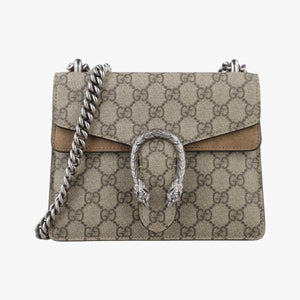 Pre-owned Gucci Dionysus Brown PVC coated canvas × suede 421970 shoulderbag | stylenewstar