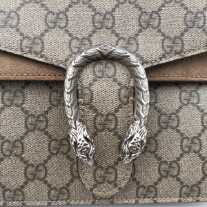 Pre-owned Gucci Dionysus Brown PVC coated canvas × suede 421970 shoulderbag | stylenewstar