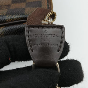 Pre-owned Louis Vuitton EVA EBENE Damier Canvas N55213 shoulderbag | stylenewstar