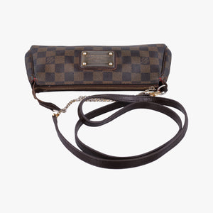 Pre-owned Louis Vuitton EVA EBENE Damier Canvas N55213 shoulderbag | stylenewstar