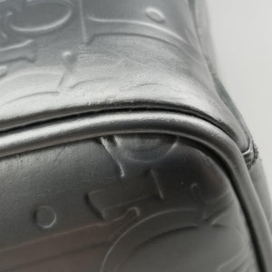 Pre-owned Christian Dior Ultimate Trotter pattern Silver Patent handbag | stylenewstar