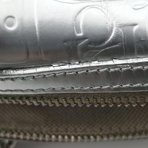 Pre-owned Christian Dior Ultimate Trotter pattern Silver Patent handbag | stylenewstar